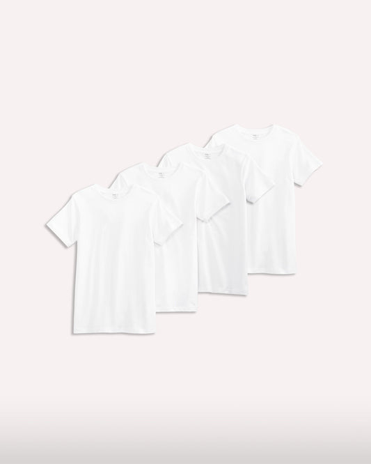 Jockey Boys' 100% Cotton Crew Neck T-Shirt - 4 Pack