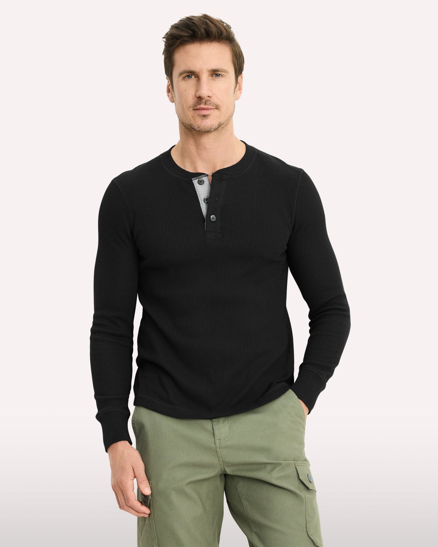 Jockey Long Sleeve Waffle Henley